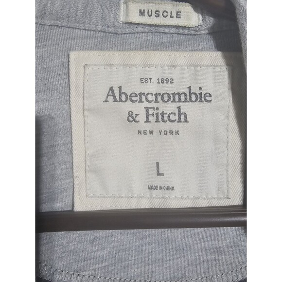 Abercrombie & Fitch Sweater Hooded men Schroon River muscle long sleeve L - Picture 4 of 4